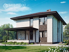 Проект двухэтажного дома с 3-65.2