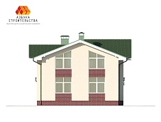 Проект двухэтажного дома с крытой террасой
