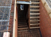 Вязка арматурного каркаса лестницы