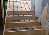 Вязка арматурного каркаса ж.б. лестницы